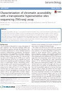 Cover page: Characterization of chromatin accessibility with a transposome hypersensitive sites sequencing (THS-seq) assay