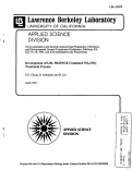 Cover page: Development of LBL PhoSNOX Combined NO{sub x}/So{sub 2} Treatment Process