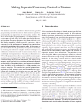 Cover page: Making Sequential Consistency Practical in Titanium