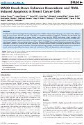 Cover page: MADD Knock-Down Enhances Doxorubicin and TRAIL Induced Apoptosis in Breast Cancer Cells