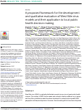 Cover page: A proposed framework for the development and qualitative evaluation of West Nile virus models and their application to local public health decision-making