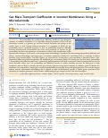 Cover page: Gas Mass-Transport Coefficients in Ionomer Membranes Using a Microelectrode