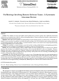 Cover page: On meetings involving remote software teams: A systematic literature review