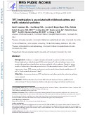 Cover page: Ten-eleven translocation 1 (TET1) methylation is associated with childhood asthma and traffic-related air pollution