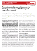 Cover page: Thermodynamically coupled biosensors for detecting neutralizing antibodies against SARS-CoV-2 variants