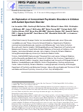 Cover page: An exploration of concomitant psychiatric disorders in children with autism spectrum disorder