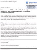 Cover page: Performances of Different Global Positioning System Devices for Time-Location Tracking in Air Pollution Epidemiological Studies