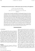 Cover page: Modeling Intraseasonal Features of 2004 North American Monsoon Precipitation