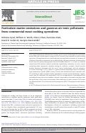 Cover page: Particulate matter emissions and gaseous air toxic pollutants from commercial meat cooking operations