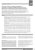 Cover page: Sorafenib or Placebo with Either Gemcitabine or Capecitabine in Patients with HER-2–Negative Advanced Breast Cancer That Progressed during or after Bevacizumab