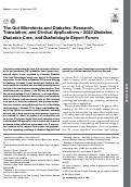 Cover page: The Gut Microbiota and Diabetes: Research, Translation, and Clinical Applications-2023 Diabetes, Diabetes Care, and Diabetologia Expert Forum.