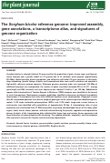 Cover page: The Sorghum bicolor reference genome: improved assembly, gene annotations, a transcriptome atlas, and signatures of genome organization