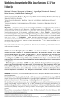 Cover page: Mindfulness intervention for child abuse survivors: A 2.5-year follow-up