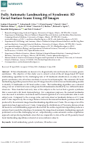 Cover page: Fully Automatic Landmarking of Syndromic 3D Facial Surface Scans Using 2D Images