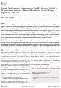 Cover page: Human papillomavirus community in healthy persons, defined by metagenomics analysis of human microbiome project shotgun sequencing data sets.