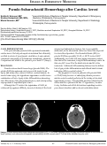 Cover page: Pseudo-Subarachnoid Hemorrhage after Cardiac Arrest