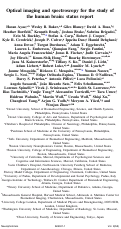 Cover page: Optical imaging and spectroscopy for the study of the human brain: status report
