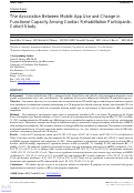 Cover page: The Association Between Mobile App Use and Change in Functional Capacity Among Cardiac Rehabilitation Participants: Cohort Study