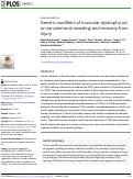 Cover page: Genetic modifiers of muscular dystrophy act on sarcolemmal resealing and recovery from injury