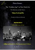 Cover page: L'ETÀ DELL'ORO A NEW YORK CITY - I musicisti e i luoghi - Una ricerca storica sui fondamenti della musica.