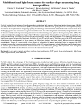 Cover page: Multifunctional light beam source for surface slope measuring long trace profilers