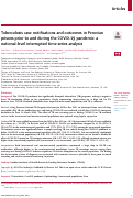 Cover page: Tuberculosis case notifications and outcomes in Peruvian prisons prior to and during the COVID-19 pandemic: a national-level interrupted time series analysis.