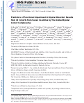 Cover page: Predictors of functional impairment in bipolar disorder: Results from 13 cohorts from seven countries by the global bipolar cohort collaborative.