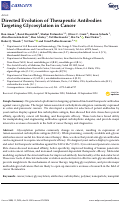 Cover page: Directed Evolution of Therapeutic Antibodies Targeting Glycosylation in Cancer