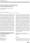 Cover page: Cultivar mixtures of processing tomato in an organic agroecosystem