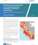 Cover page: Debt Burden from Automobile Loans Exacerbates Racial Inequality in California’s Communities