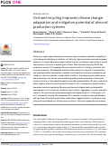 Cover page: Orchard recycling improves climate change adaptation and mitigation potential of almond production systems