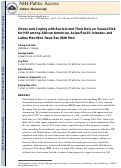 Cover page: Stress and Coping with Racism and Their Role in Sexual Risk for HIV Among African American, Asian/Pacific Islander, and Latino Men Who Have Sex with Men