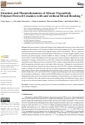 Cover page: Structure and Thermodynamics of Silicon Oxycarbide Polymer-Derived Ceramics with and without Mixed-Bonding †