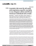 Cover page: A protein risk score for all-cause and respiratory-specific mortality in non-Hispanic white and African American individuals who smoke