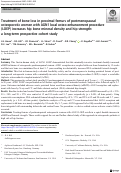 Cover page: Treatment of bone loss in proximal femurs of postmenopausal osteoporotic women with AGN1 local osteo-enhancement procedure (LOEP) increases hip bone mineral density and hip strength: a long-term prospective cohort study