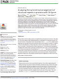 Cover page: Analyzing the symmetrical arrangement of structural repeats in proteins with CE-Symm