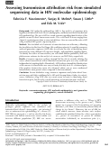 Cover page: Assessing transmission attribution risk from simulated sequencing data in HIV molecular epidemiology