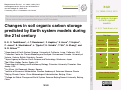 Cover page: Changes in soil organic carbon storage predicted by Earth system models during the 21st century