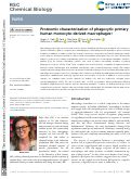 Cover page: Proteomic characterization of phagocytic primary human monocyte-derived macrophages