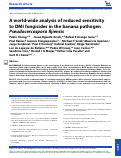 Cover page: A world‐wide analysis of reduced sensitivity to DMI fungicides in the banana pathogen Pseudocercospora fijiensis