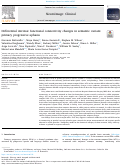 Cover page: Differential intrinsic functional connectivity changes in semantic variant primary progressive aphasia