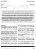 Cover page of Enhanced peripheral nerve regeneration by mechano-electrical stimulation