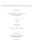 Cover page: Two models of default from finance and a model of invasion from ecology