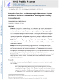 Cover page: Executive Functions and Morphological Awareness Explain the Shared Variance Between Word Reading and Listening Comprehension.