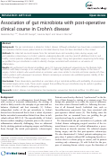 Cover page: Association of gut microbiota with post-operative clinical course in Crohn's disease