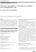 Cover page: White-matter abnormalities in brain during early abstinence from methamphetamine abuse