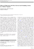 Cover page: Effects of Dispersant and Oil on Survival and Swimming Activity in a Marine Copepod