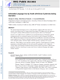 Cover page: Inferential language use by youth with Down syndrome during narration