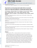 Cover page: Reproductive and developmental health effects of prenatal exposure to tetrachloroethylene-contaminated drinking water