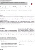 Cover page: Cumulative Risk and Impacts Modeling on Environmental/Chemical and Social Stressors